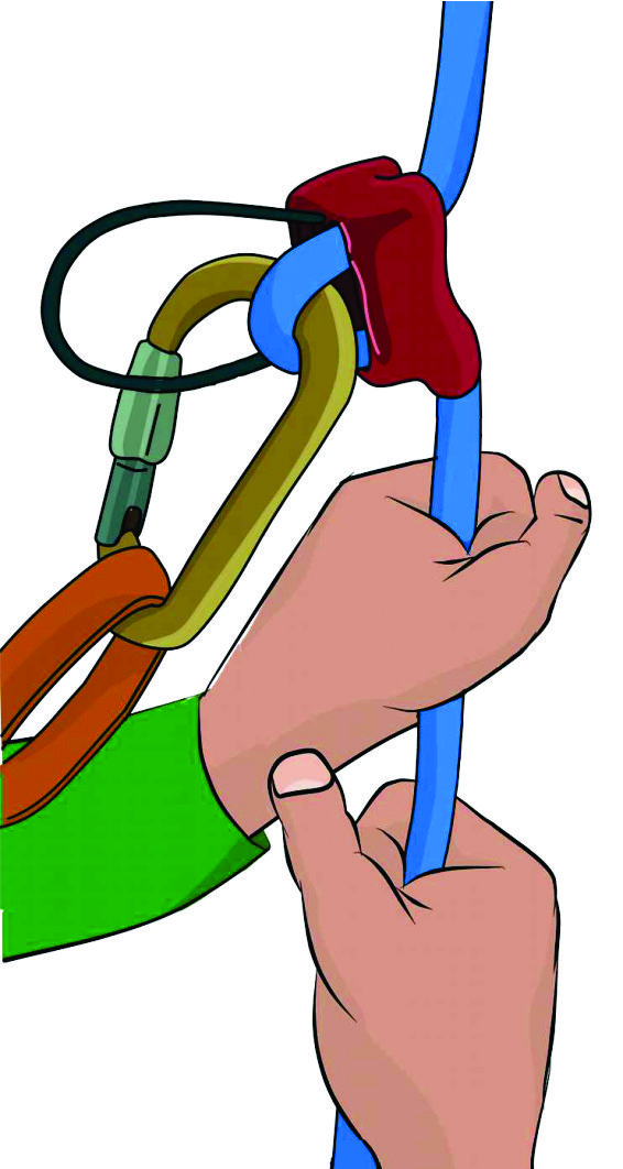 Pozitia asiguratorului cu ambele maini sub sistemul de filat