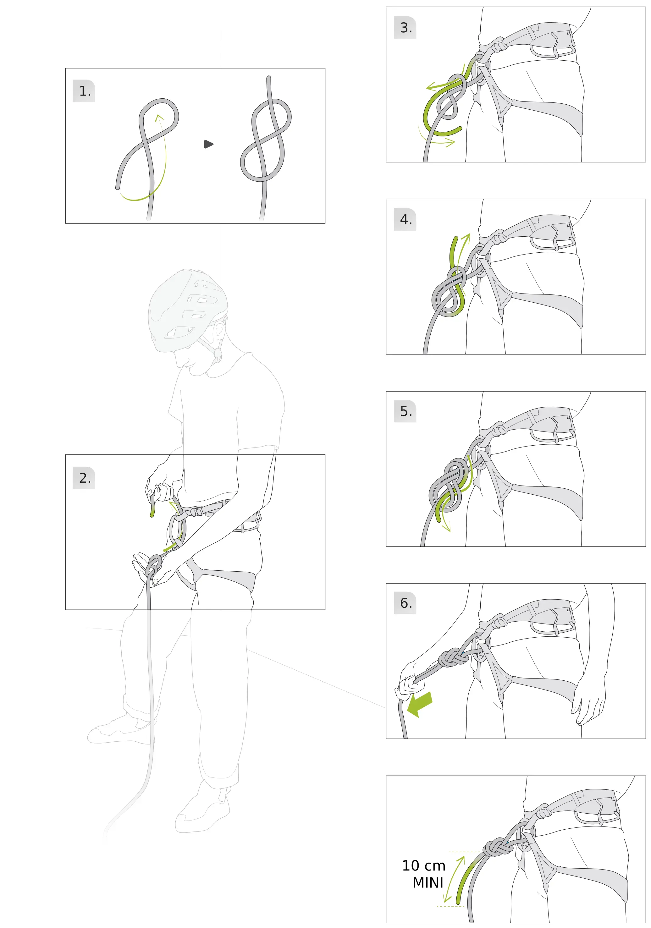 legarea cu nodul opt cu urmarire